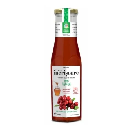 Sirop natural de merisor cu miere, 230ml, Steaua Divina — preț și oferte