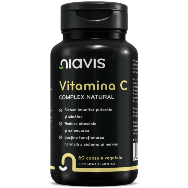 Complex natural de Vitamina C, 60 capsule, Niavis — preț și oferte