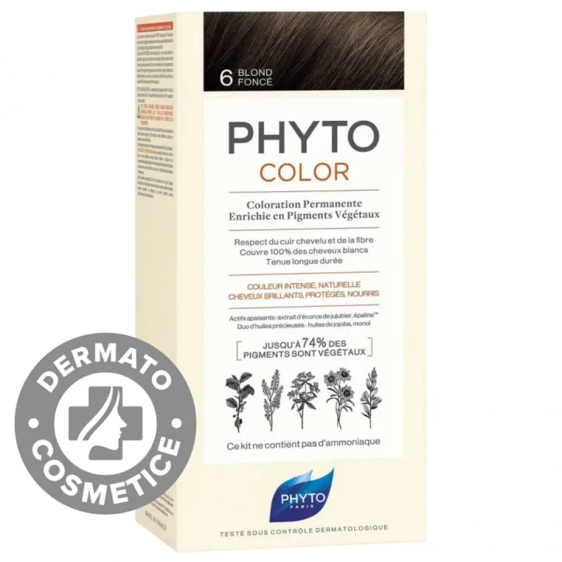 Vopsea par 6 Dark Blond Phytocolor, 50ml, Phyto — preț și oferte