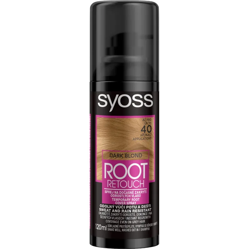 Spray pentru vopsirea temporara a radacinilor Root Retoucher Blond Inchis, 120ml, Syoss — preț și oferte