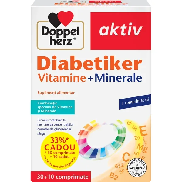 Doppelherz Vitamine diabetici 30+10 Cadou Queisser Pharma — preț și oferte