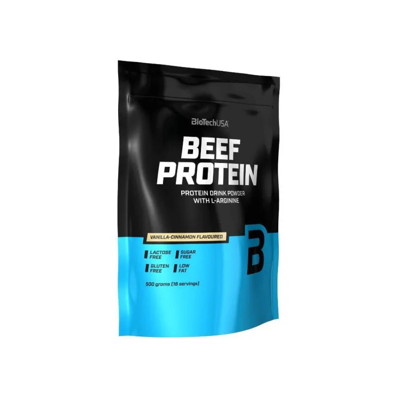Pudra proteica cu aroma de vanilie si scortisoara Beef Protein, 500g, BioTechUSA — preț și oferte