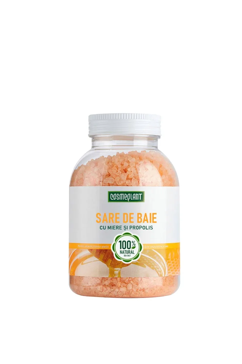 Sare de baie cu extract de miere si propolis, 1000g, Cosmeplant — preț și oferte