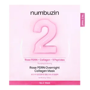 Masca de fata No.2 Rose PDRN Overnight Collagen Hydrogel,37 g, Numbuzin