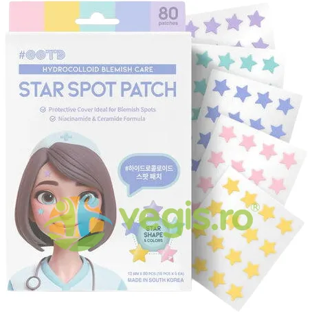Plasturi Hidrocolidali Anti-Acnee Star Spot Patch 80buc #OOTD — preț și oferte