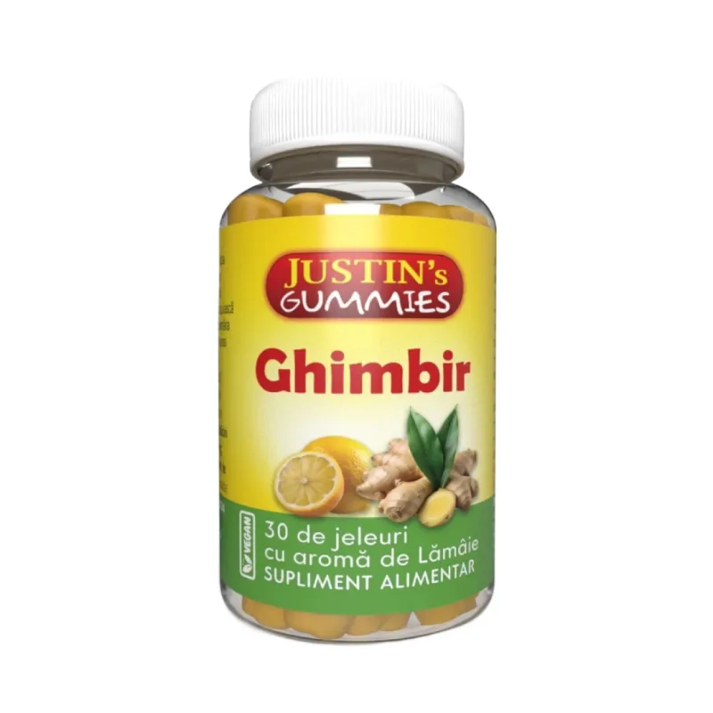 Ghimbir, 30 jeleuri, Justin Pharma — preț și oferte