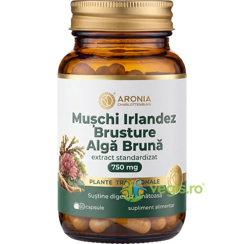 Muschi Irlandez + Brusture + Alga Bruna 750mg 60cps Aronia Charlottenburg — preț și oferte