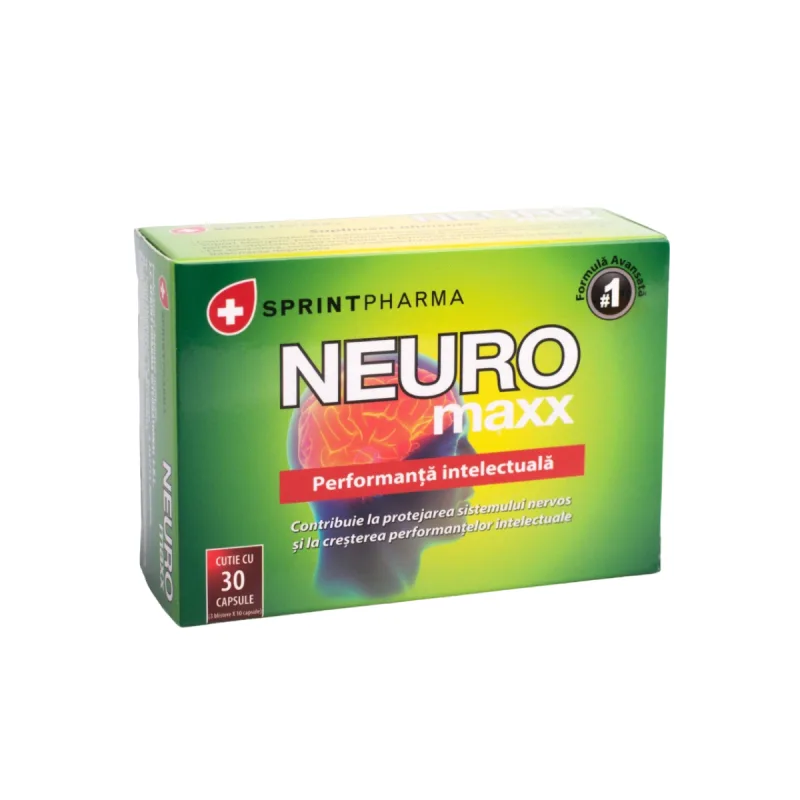 Supliment alimentar pentru performanta intelectuala Neuro Maxx, 30 capsule, Sprint Pharma — preț și oferte