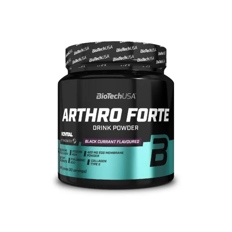 Arthro Forte cu aroma de coacaze negre, 340g, BiotechUSA — preț și oferte