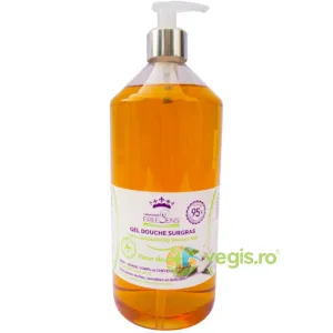 Gel de Dus Ultrahidratant 3 in 1 pentru Fata, Corp si Par cu Parfum de Floare de Bumbac 1L