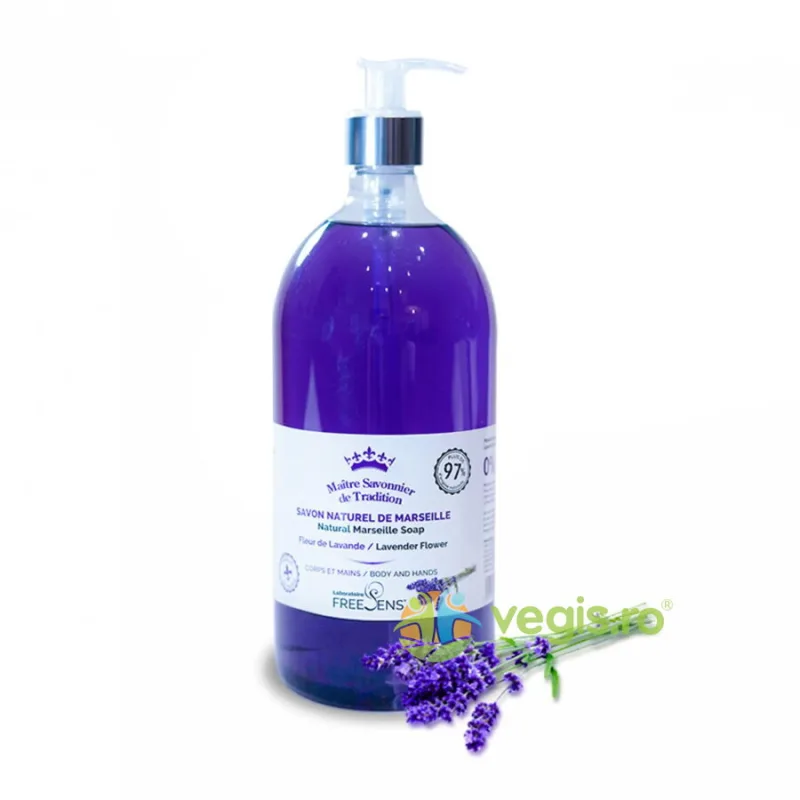 Sapun Natural Lichid de Marseille cu Parfum de Lavanda pentru Corp si Maini 1L FREESENS — preț și oferte