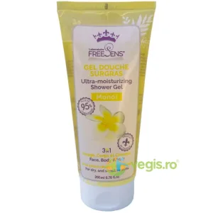 Gel de Dus Ultrahidratant 3 in 1 pentru Fata, Corp si Par cu Extract de Floare de Monoi 200ml