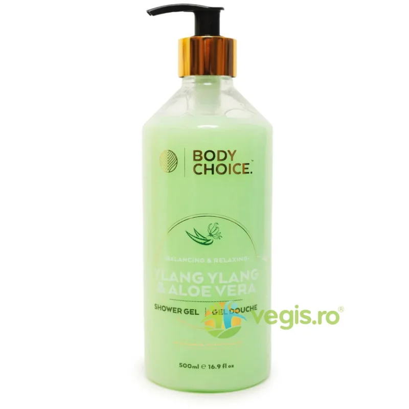 Gel de Dus Echilibrant si Relaxant cu Parfum de Ylang Ylang si Aloe Vera 500ml BODY CHOICE — preț și oferte