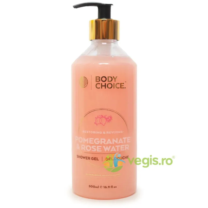 Gel de Dus Aromatic si Senzual cu Parfum de Rodie si Apa de Trandafir 500ml BODY CHOICE — preț și oferte