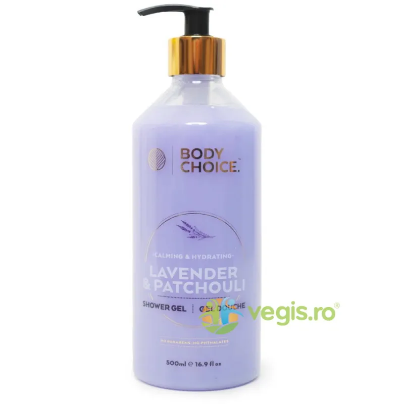 Gel de Dus Calmant si Hidratant cu Parfum de Lavanda si Patchouli 500ml BODY CHOICE — preț și oferte