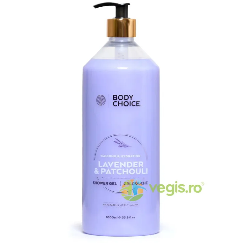 Gel de Dus Calmant si Hidratant cu Parfum de Lavanda si Patchouli 1L BODY CHOICE — preț și oferte