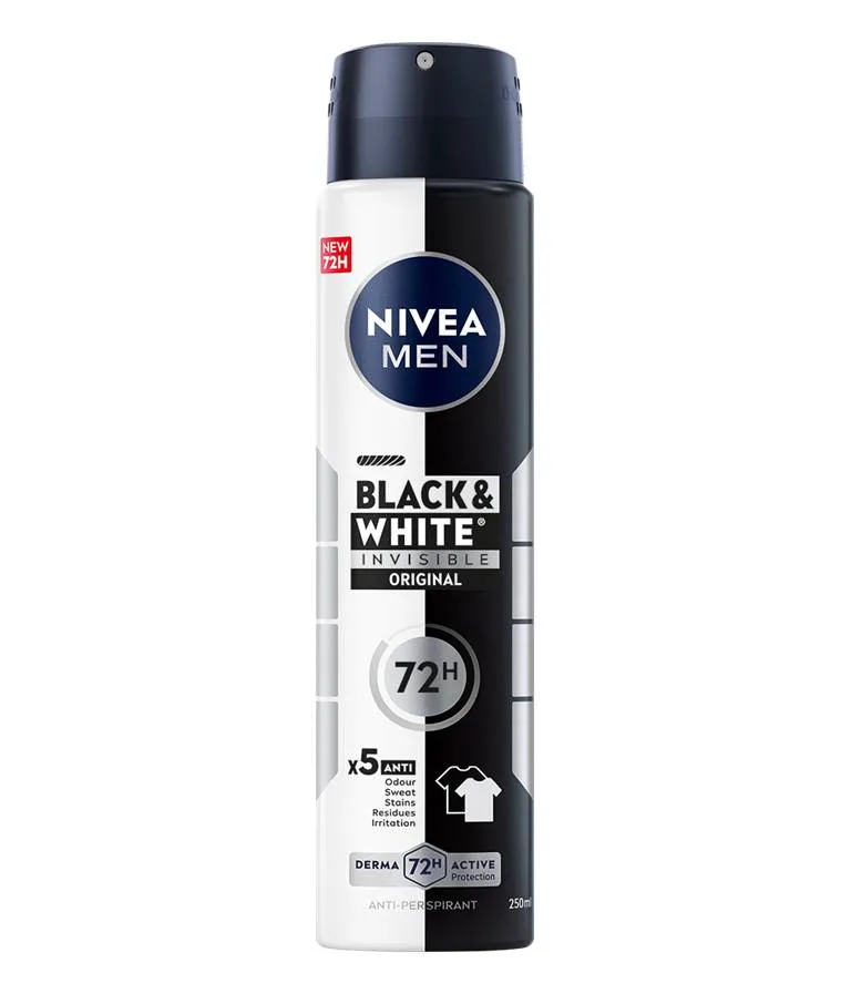 Deodorant spray pentru barbati Black & White Original, 250ml, Nivea — preț și oferte