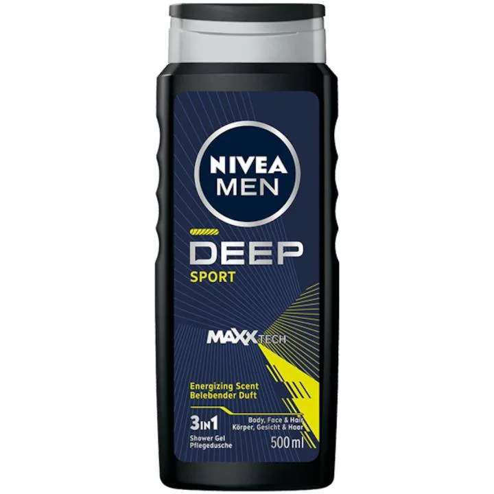 Gel de dus Deep Sport, 500ml, Nivea — preț și oferte