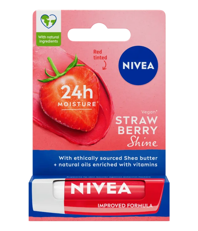 Balsam de buze Strawberry, 4.8g, Nivea — preț și oferte