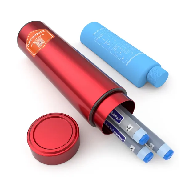 Termos portabil pentru insulina, capacitate 2-3 stilouri, Disoncare Odyssey Compact, Red — preț și oferte