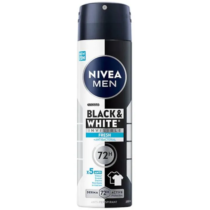 Deodorant spray pentru barbati Black & White Fresh, 200ml, Nivea — preț și oferte