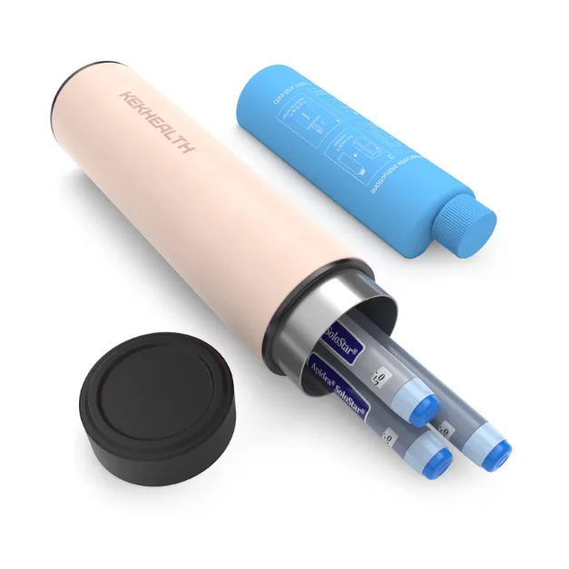 Termos portabil pentru insulina, capacitate 2-3 stilouri, Kekhealth Odyssey Compact, Pink — preț și oferte