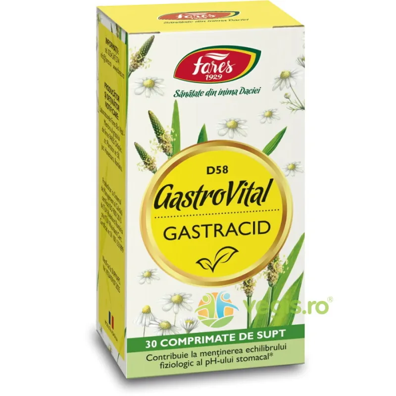 Gastracid D58 30cpr FARES — preț și oferte