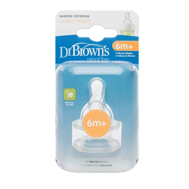 Tetine gat ingust Nivel 3, 2 bucati, Dr. Brown's — preț și oferte