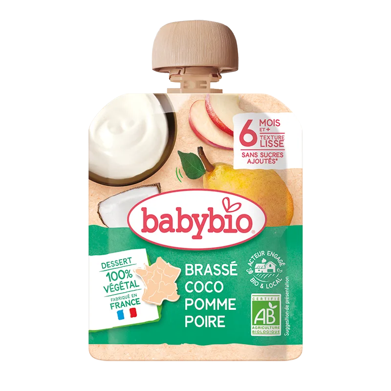 Piure de mere, pere si cocos Bio, 85g, BabyBio — preț și oferte
