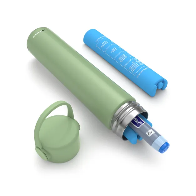Termos portabil pentru insulina, capacitate 1 stilou, Kekhealth Disconcare Holidaym, Apple Green — preț și oferte
