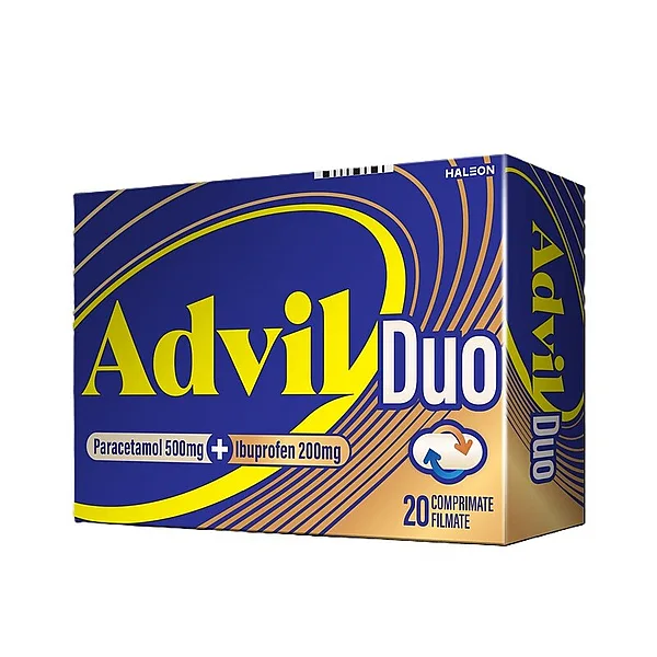 Advil Duo, Haleon | 500 mg/200 mg, comprimate filmate — preț și oferte