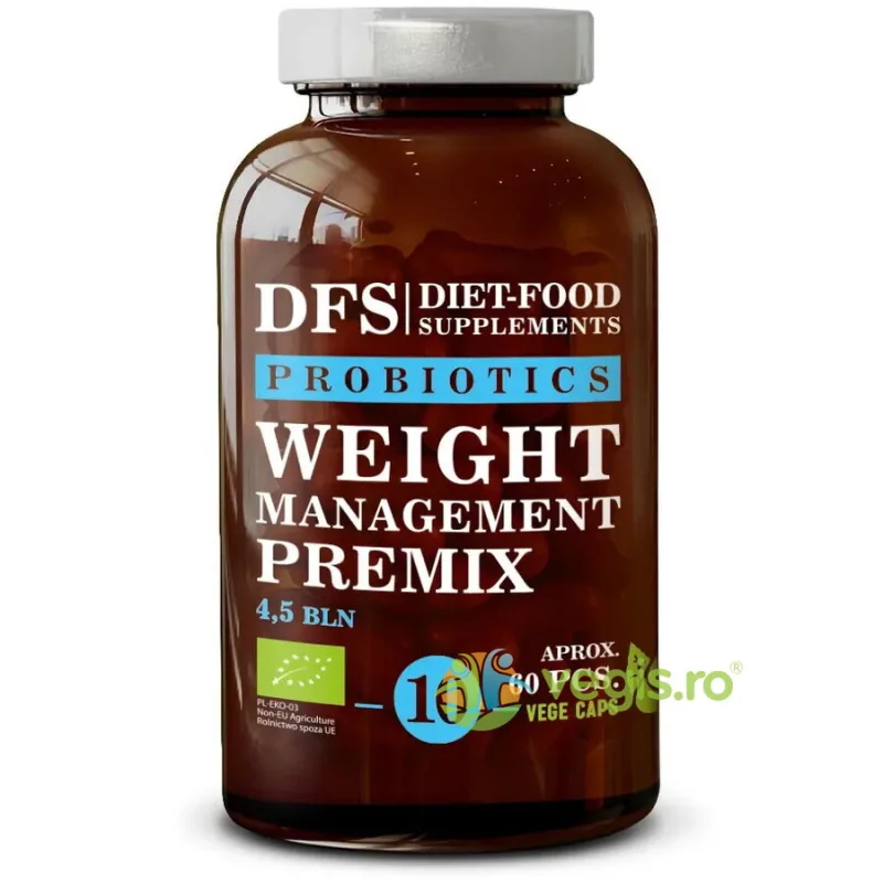 Premix Probiotice Controlul Greutatii Ecologic/Bio 60cps DIET FOOD — preț și oferte