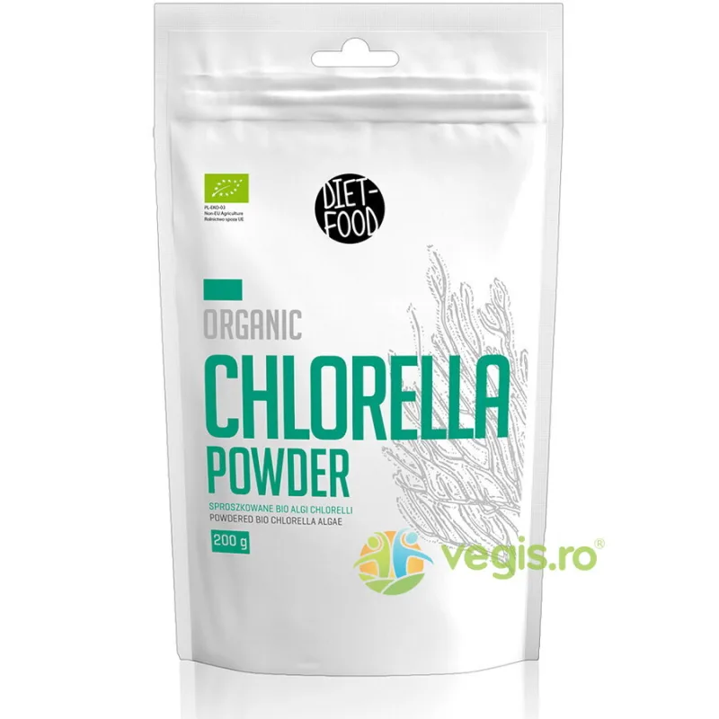 Chlorella Pulbere Ecologica/Bio 200g DIET FOOD — preț și oferte
