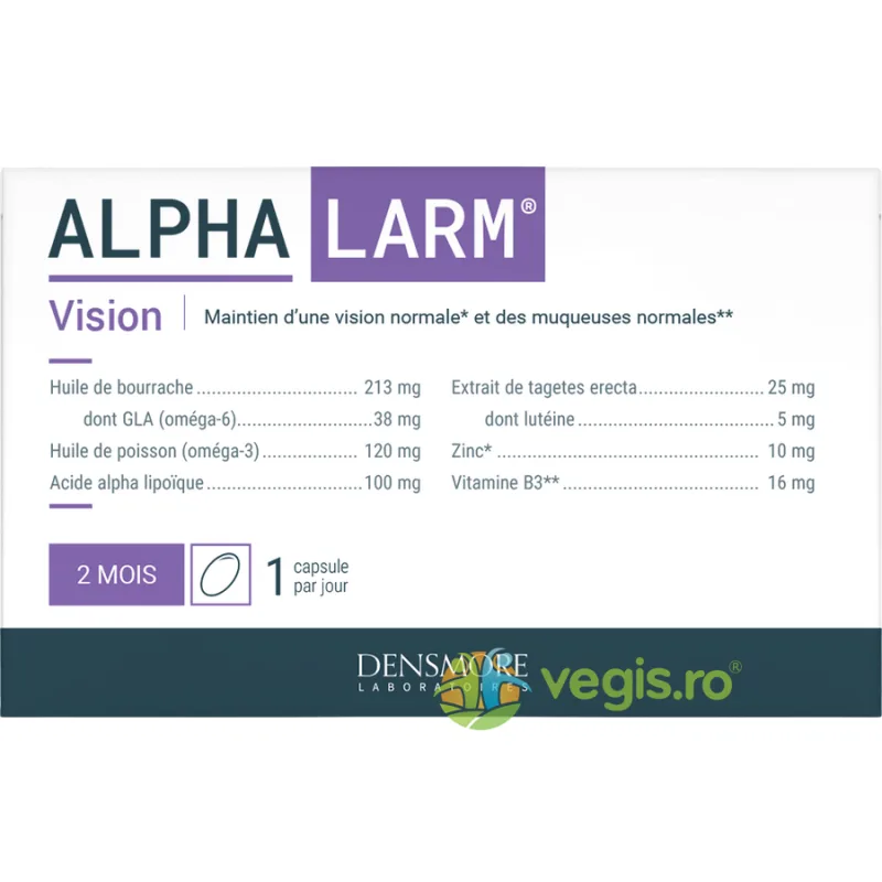 Alphalarm (Mentinerea unei vederi si mucoase normale) 60cps moi DENSMORE LABORATOIRES — preț și oferte