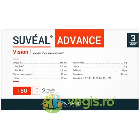 Suveal Advance (Imbatranire Avansata a Retinei, Pierderea Vederii Centrale) 180cps moi DENSMORE LABORATOIRES — preț și oferte