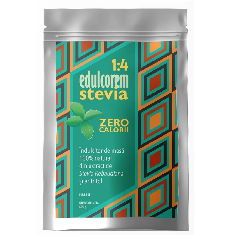 Îndulcitor natural Stevia Edulcorem 1:4, 500 g, Laboratoarele Remedia — preț și oferte