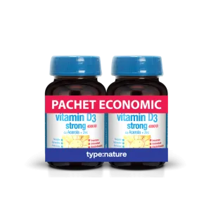 Vitamina D3 Strong 4000U.I pachet economic 90 + 90 tablete