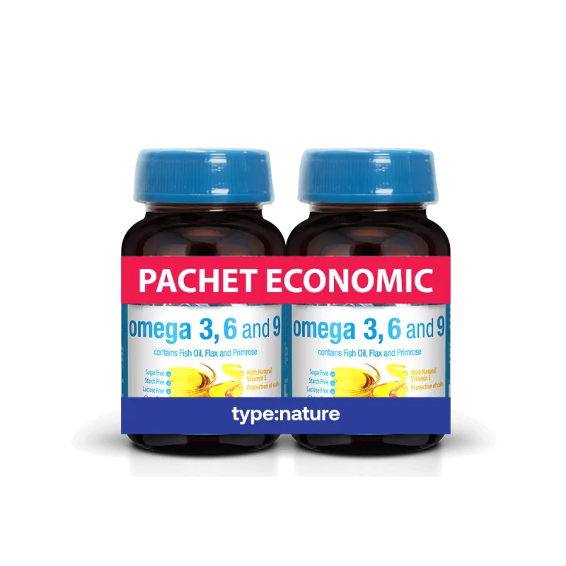 Omega 3 - 6 - 9 pachet economic 60 + 60 capsule gelatinoase Type Nature — preț și oferte