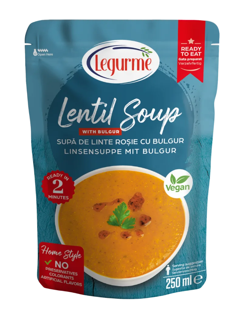Supa de Linte Rosie cu Bulgur, 250g, Legurme — preț și oferte