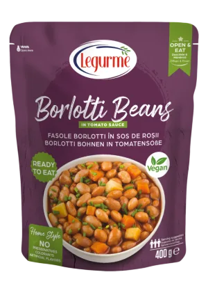 Fasole Borlotti in Sos de Rosii, 250g, Legurme