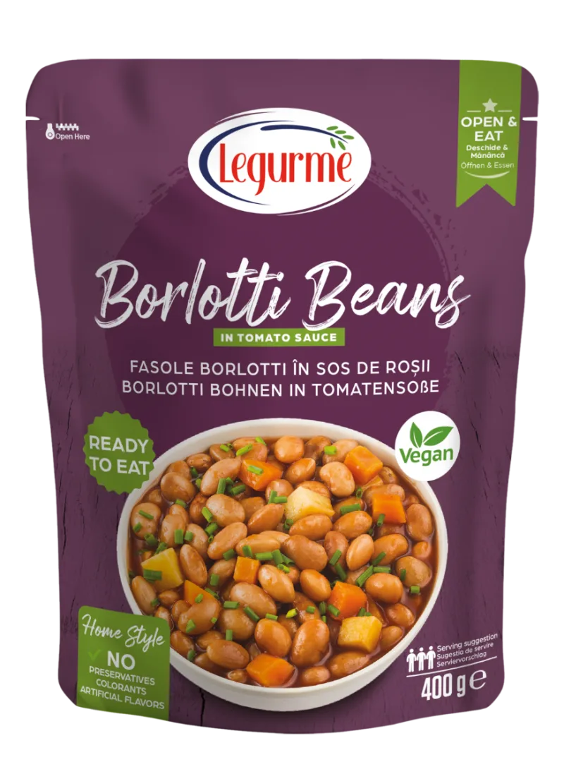 Fasole Borlotti in Sos de Rosii, 250g, Legurme — preț și oferte