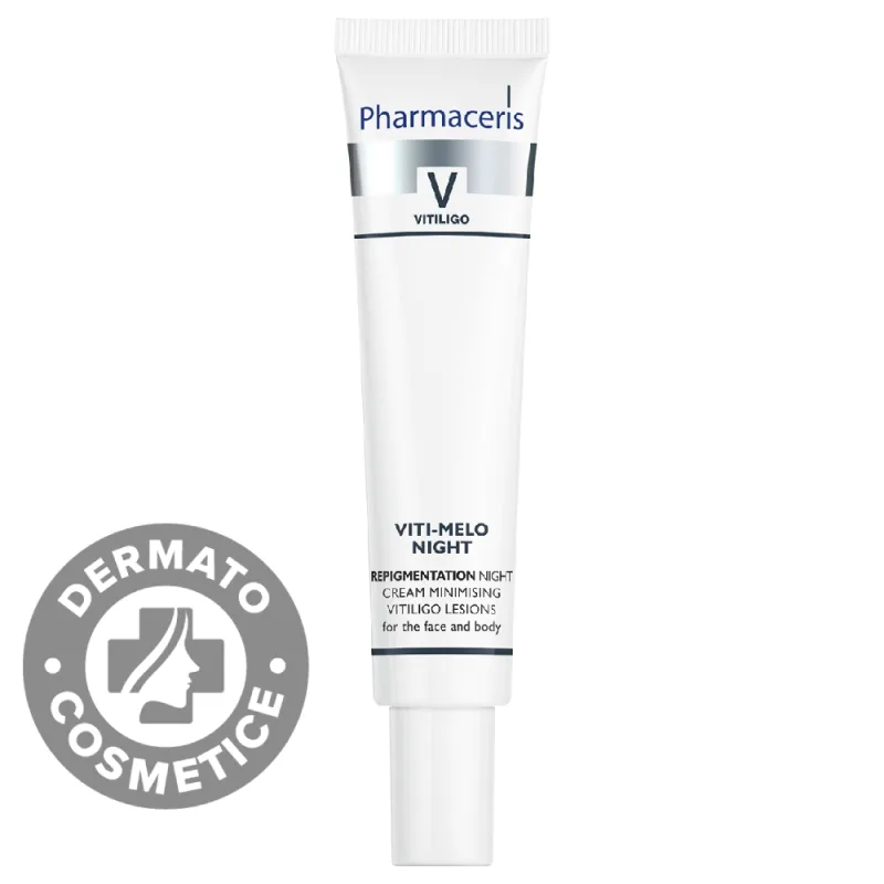 Crema de noapte repigmentare vitiligo pentru ten si corp Viti-Melo V, 40ml, Phamaceris — preț și oferte