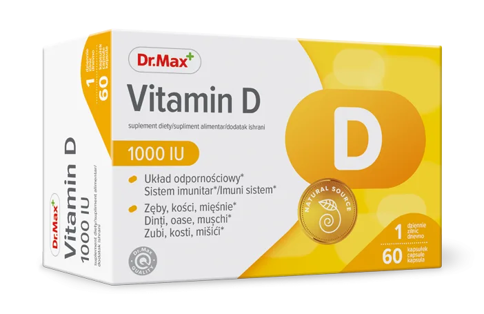 Dr. Max Vitamina D 1000UI, 60 capsule moi — preț și oferte