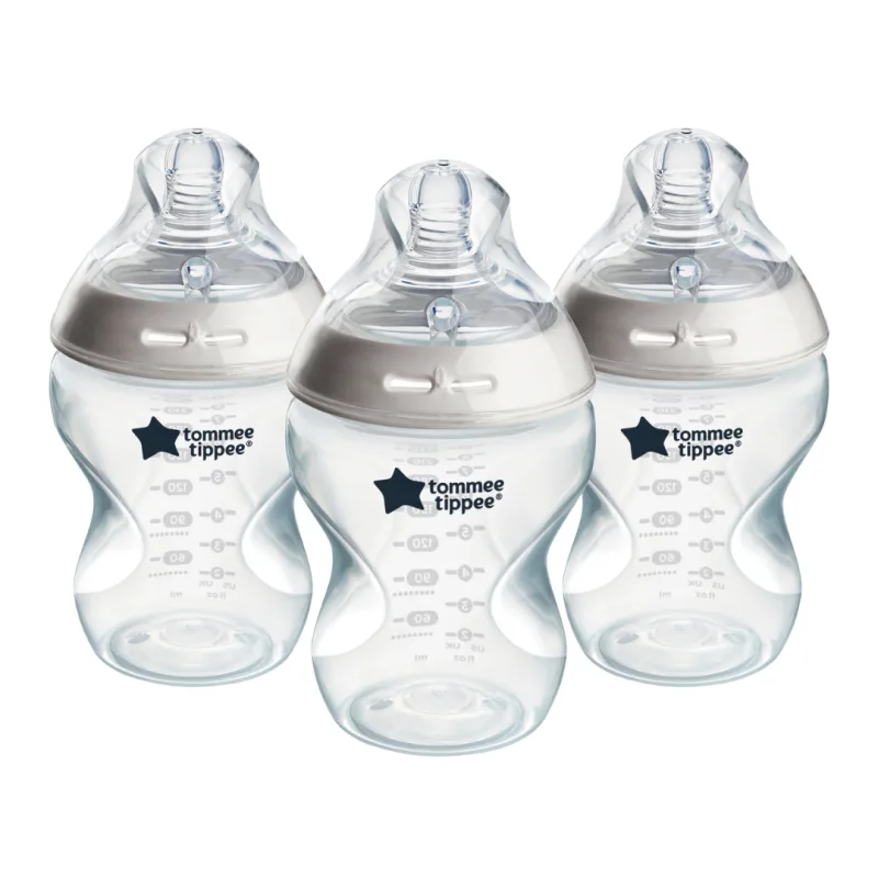 Set biberoane cu autosterilizare Natural Start, 0 luni+, 3 bucati*260 ml, Tommee Tippee — preț și oferte