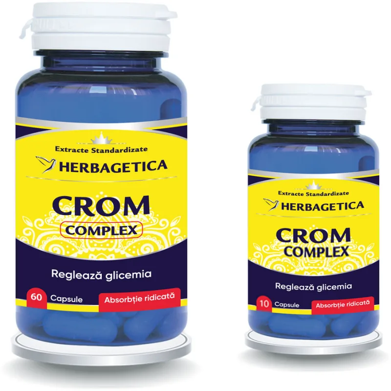 Pachet Crom Complex 60cps+10cps HERBAGETICA — preț și oferte
