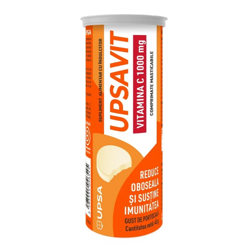 Vitamina C Upsavit 1000 mg, 15 comprimate masticabile, UPSA — preț și oferte