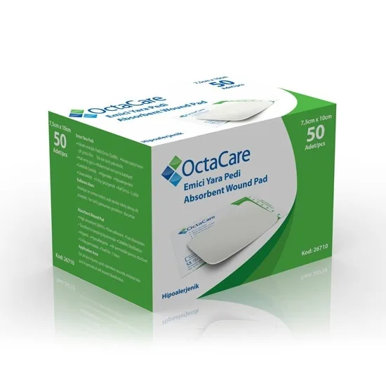 Pansament absorbant steril pentru răni, 7,5 x 10 cm, 50 bucăți, OctaCare — preț și oferte