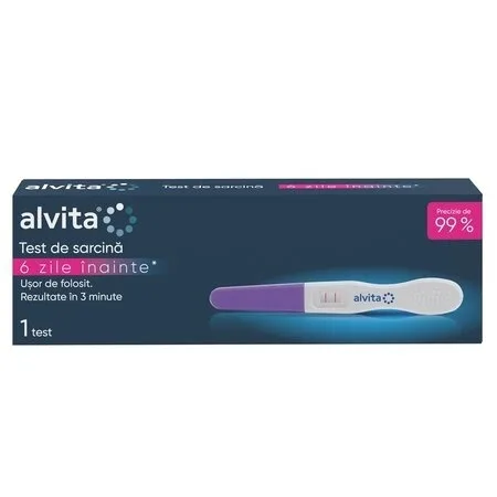 Test de sarcină tip stilou, detectare timpurie, 1 test, Alvita — preț și oferte