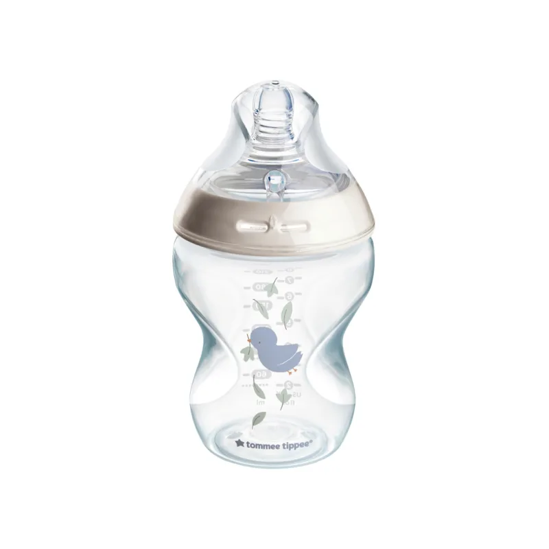 Biberon Natural Start cu decoratiune, +0luni, 260ml, Tommee Tippee — preț și oferte