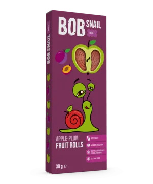 Rulou din mere si prune, 30g, Bob Snail